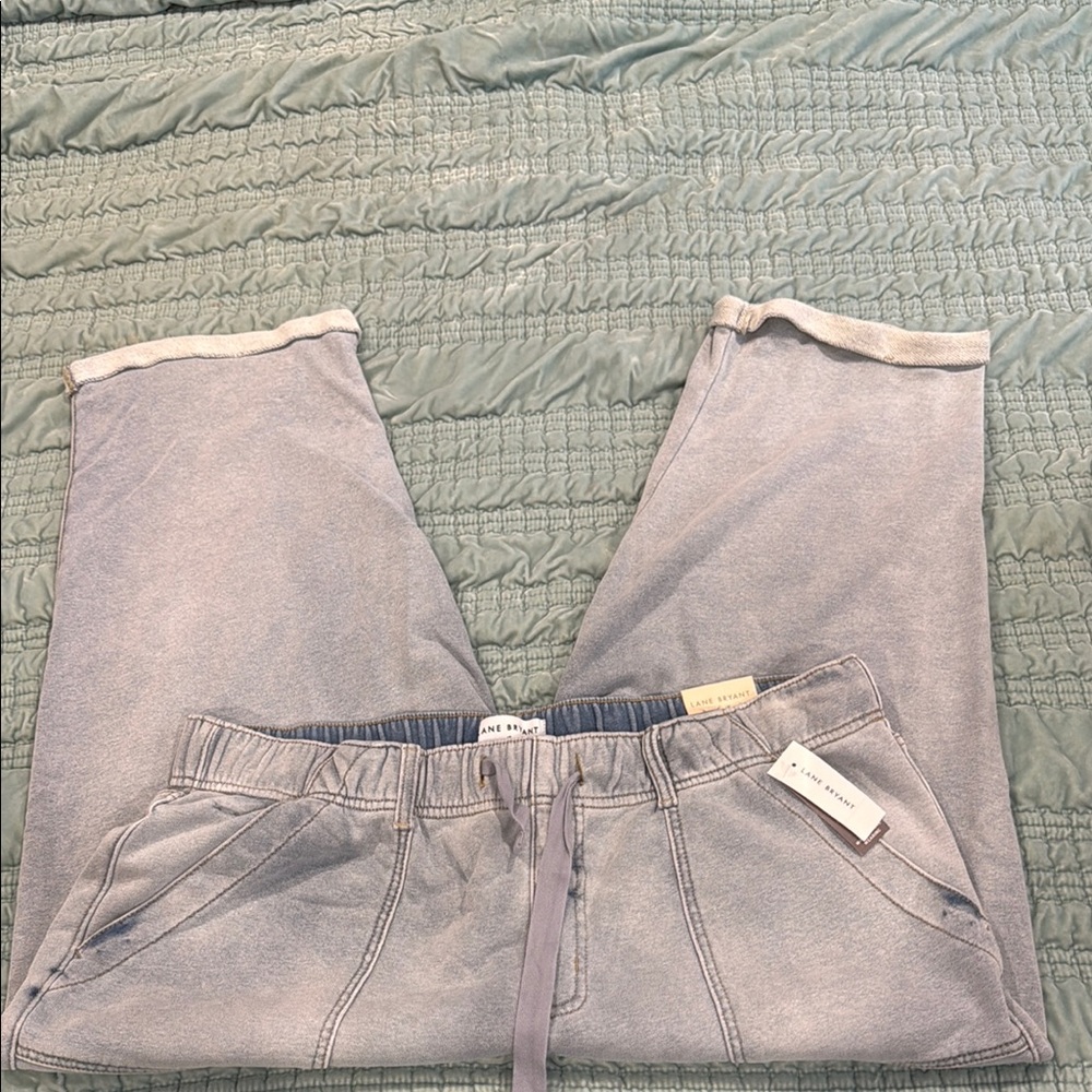 Lane Bryant Gray Capris Relaxed Fit